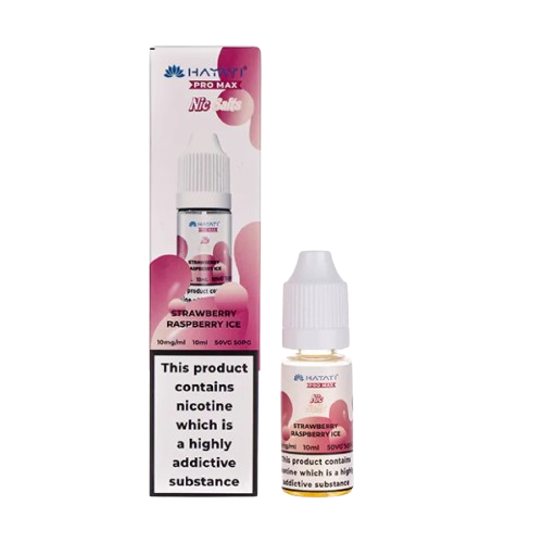 Strawberry Raspberry Ice Nic Salt E-Liquid 10ml bottle by Hayati Pro Max, 10mg and 20mg, sold at Trendy Vapes UK
