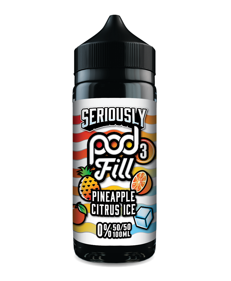 Pineapple Citrus Ice By Seriously Pod Fill x3 E-Liquid 100ml Shortfill