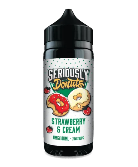 Strawberry & Cream By Seriously Donuts E-Liquid 100ml Shortfill