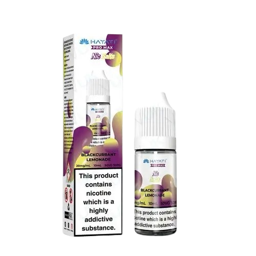 Blackcurrant Lemonade Nic Salt E-Liquid 10ml bottle by Hayati Pro Max, 20mg, sold at Trendy Vapes UK