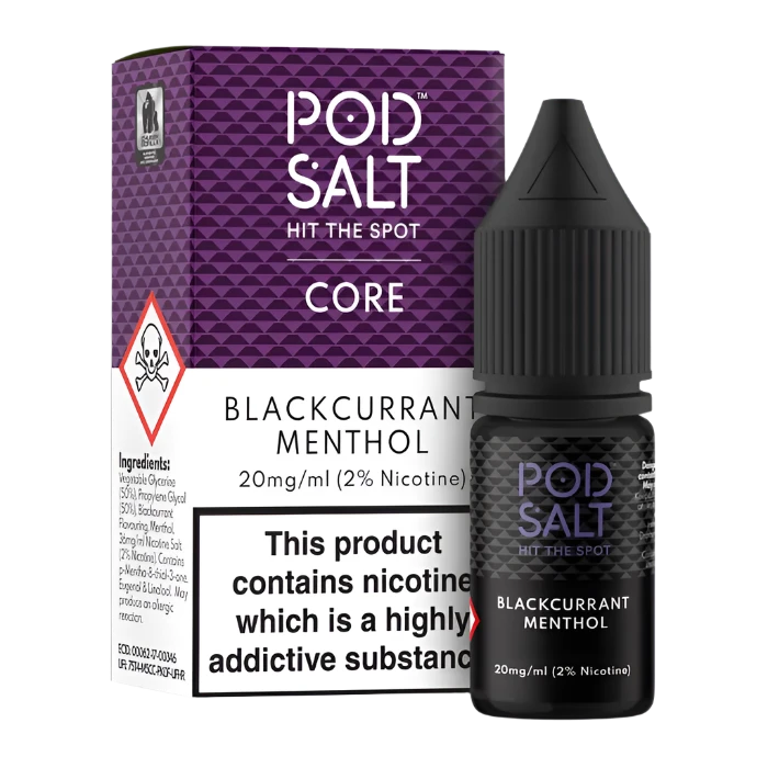 Blackcurrant Menthol Nic Salt By Pod Salt