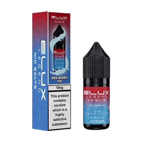 Red Berry Ice Nic Salt E-Liquid 10ml bottle by Elux Legend, 10mg and 20mg, sold at Trendy Vapes UK