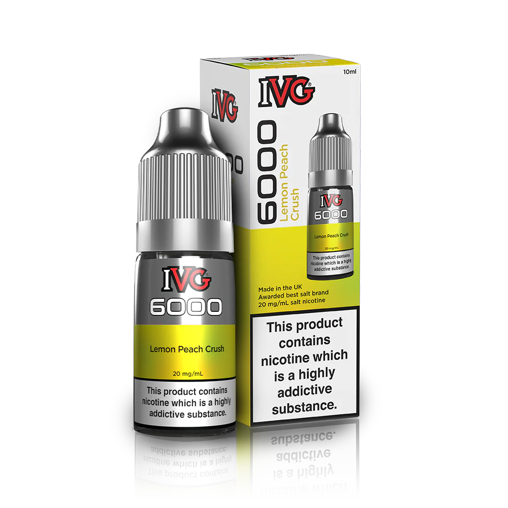 Lemon Peach Crush Nic Salt By IVG 6000
