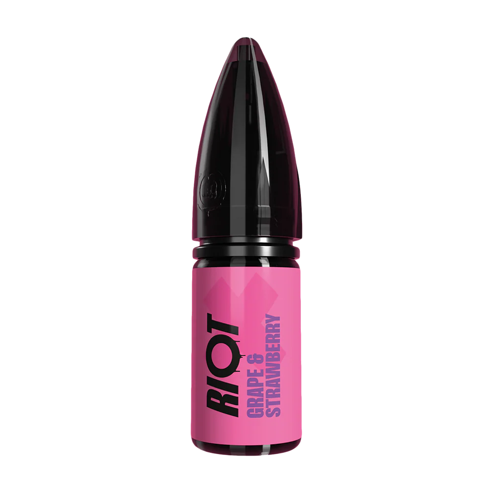 Riot X Grape & Strawberry Nic Salt E-Liquid | Trendy Vapes UK | Fruity Vape Juice Deals