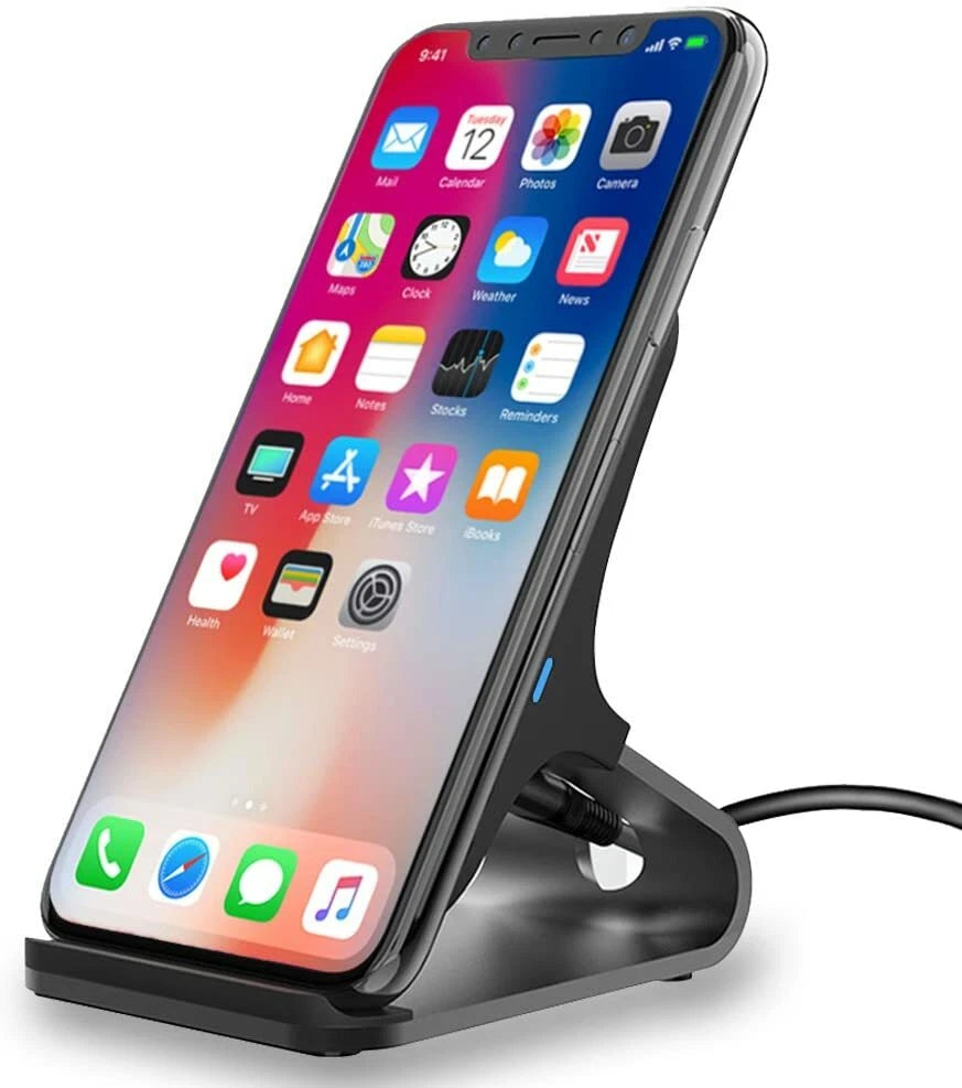 Wireless Charger, Qi-Certified 10W Fast Wireless Charger Pad Station