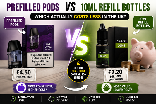 Prefilled Pods vs 10ml Refill Bottles: Which Actually Costs Less in the UK?