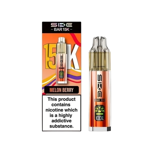 SKE Bar 15K prefilled pod kit in Melon Berry, 15000 puffs, by SKE Crystal - Trendy Vapes UK