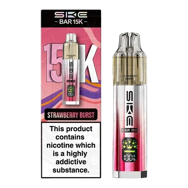 SKE Bar 15K prefilled pod kit in Pineapple Ice, 15000 puffs, by SKE Crystal - Trendy Vapes UK