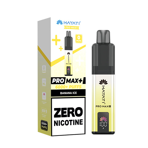 Hayati Pro Max 6000+ Zero Nicotine Pod Kit in Banana Ice by Hayati - Trendy Vapes UK
