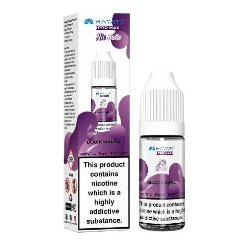 Black Mamba Nic Salt E-Liquid 10ml bottle by Hayati Pro Max, 20mg, sold at Trendy Vapes UK