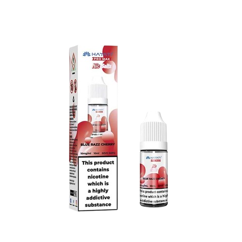 Blue Razz Cherry Nic Salt E-Liquid 10ml bottle by Hayati Pro Max, 10mg and 20mg, sold at Trendy Vapes UK