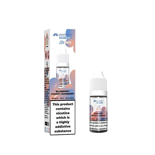 Blueberry Cherry Cranberry Nic Salt E-Liquid 10ml bottle by Hayati Pro Max, 10mg and 20mg, sold at Trendy Vapes UK