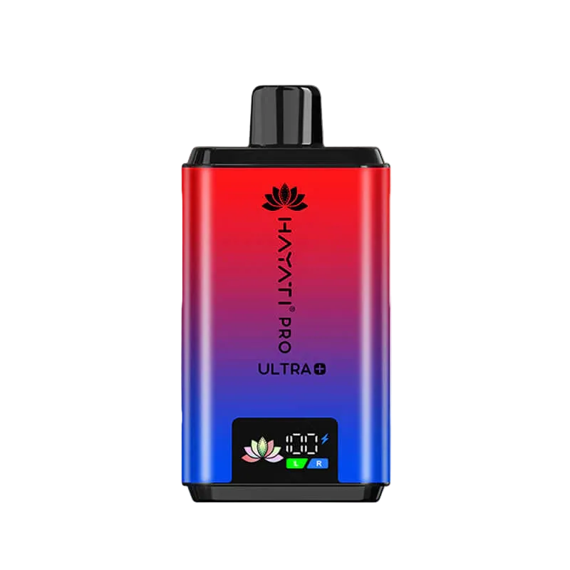 Hayati Pro Ultra 25000 Kit featuring the Blueberry H Bubba Watermelon H Bubba flavor blend, presented on a clean white monochrome background with a clear cut-out presentation.