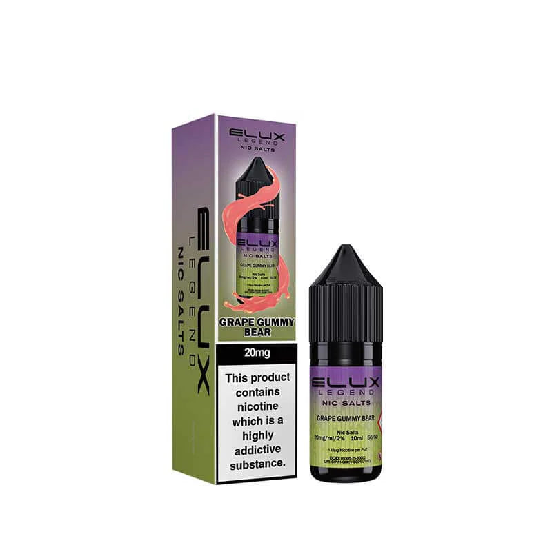 Grape Gummy Bear Nic Salt By Elux Legend