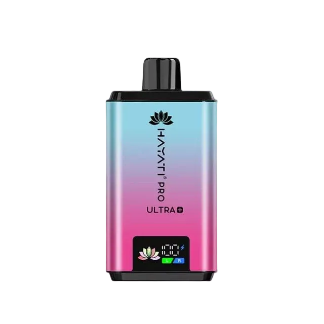 Hayati Pro Ultra 25000 Kit featuring the Fruit Bomb Strawberry Watermelon Bubblegum flavor blend, presented on a clean white monochrome background with a clear cut-out presentation.