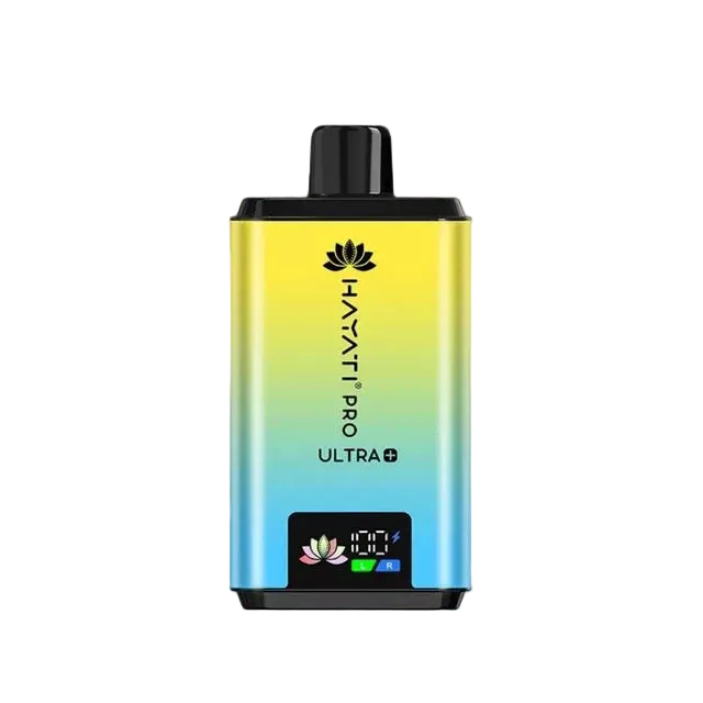 Hayati Pro Ultra 25000 Kit featuring the Fruit Twist flavor blend, presented on a clean white monochrome background with a clear cut-out presentation.
