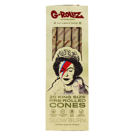 G Rollz Bio Organic Kingsize Prerolled Cones(Silver) - Pack of 20