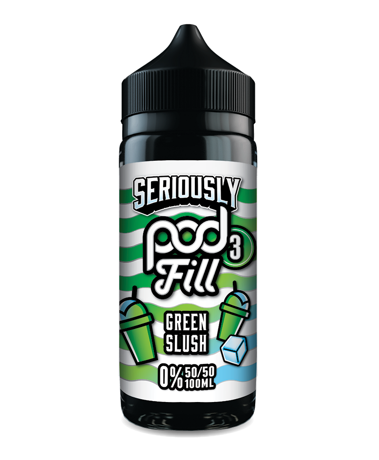 Green Slush By Seriously Pod Fill x3 E-Liquid 100ml Shortfill