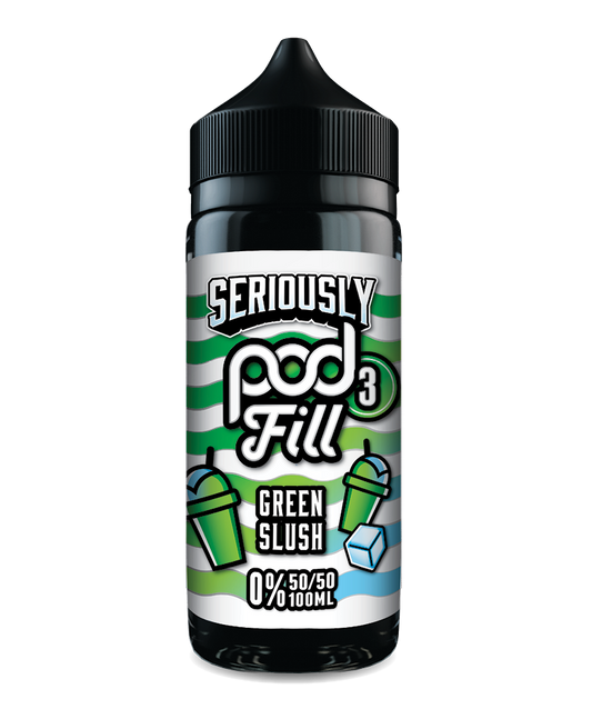 Green Slush By Seriously Pod Fill x3 E-Liquid 100ml Shortfill