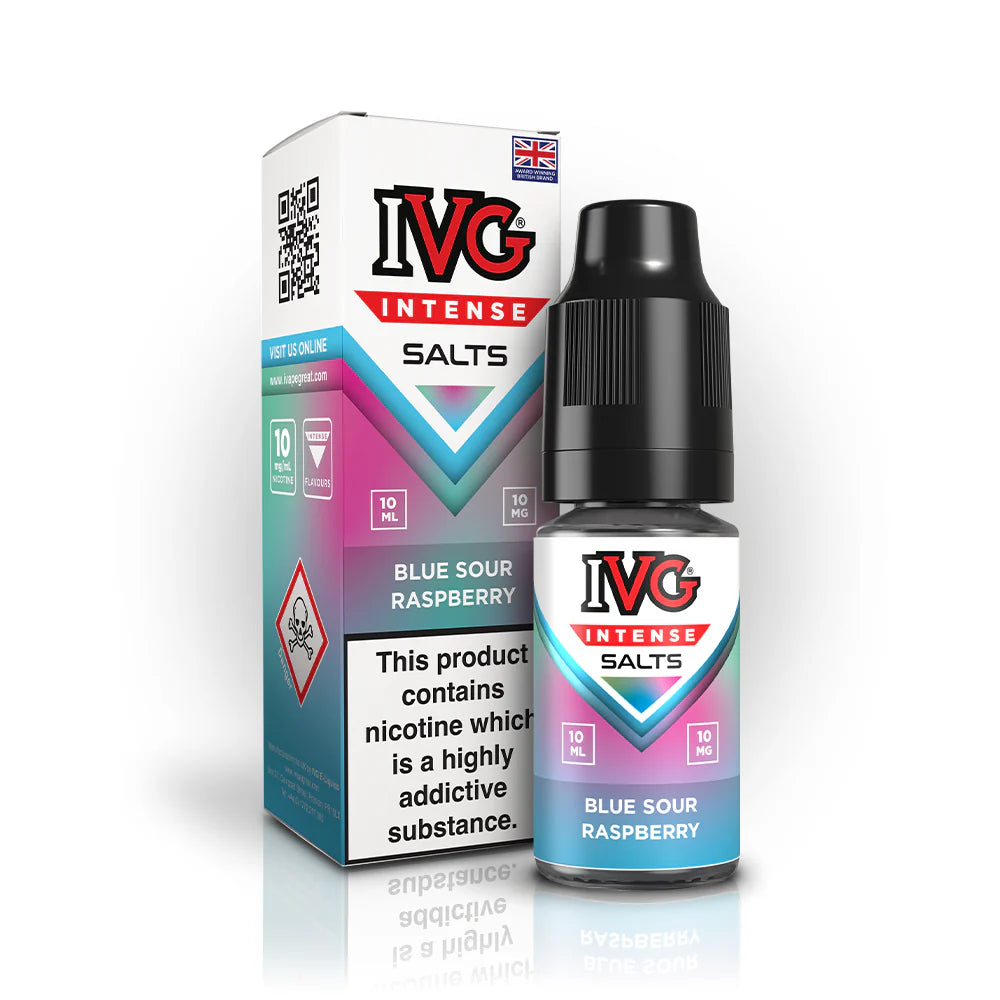 Blue Sour Raspberry IVG Intense Nic Salt UK | TrendyVapes