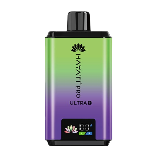 Hayati Pro Ultra 25000 Kit featuring the Lemon Lime Summer Dream flavor blend, presented on a clean white monochrome background with a clear cut-out presentation.