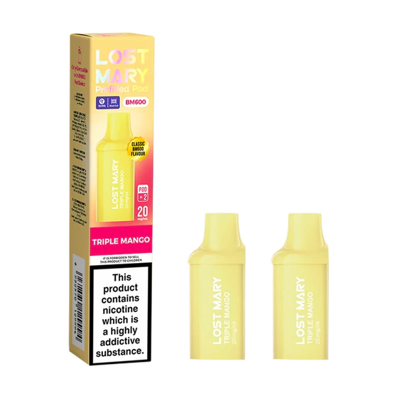 Lost Mary BM600 Prefilled Pods | 20mg Nic Salt Vape Pods