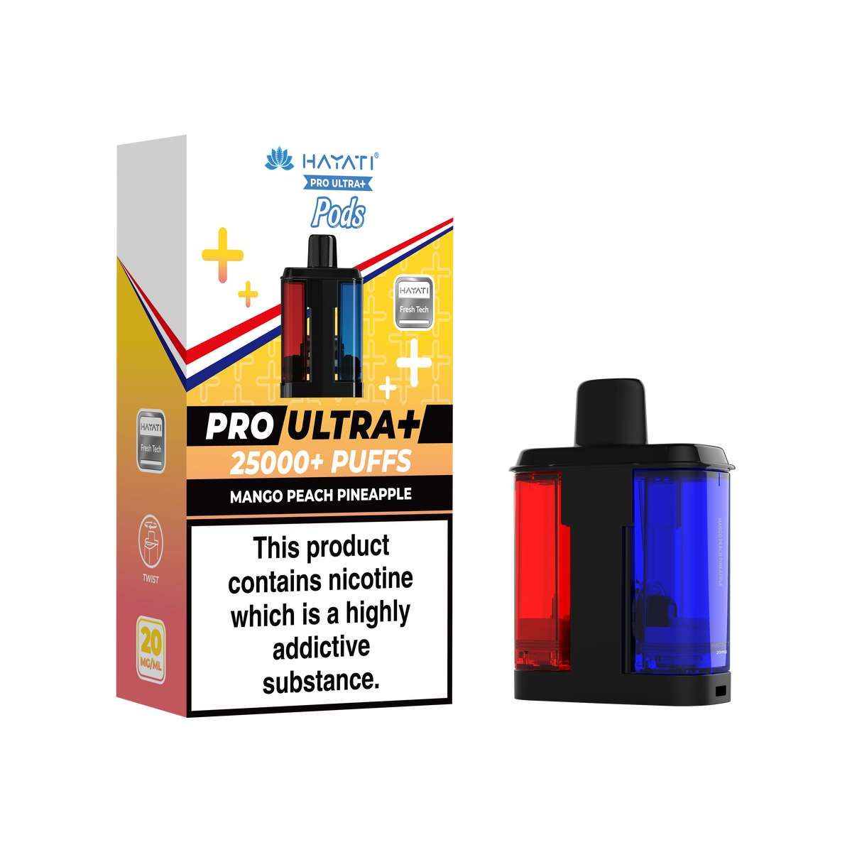 Hayati Pro Ultra 25K Prefilled Pods in Lemon & Lime / Lemon & Blueberry by Hayati - Trendy Vapes UK