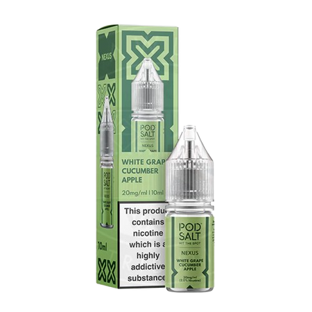 Nexus Pod Salt 10ml - White Grape Cucumber Apple