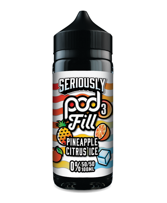 Pineapple Citrus Ice By Seriously Pod Fill x3 E-Liquid 100ml Shortfill