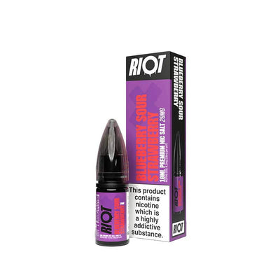 Riot X Blueberry Sour Strawberry Nic Salt 10ml | Trendy Vapes UK – Fruity Hybrid Vape Deals