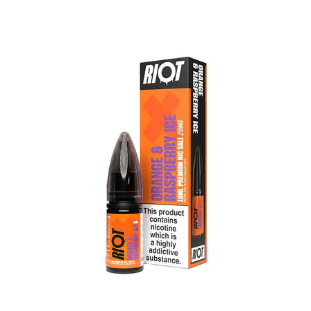 Orange & Raspberry Ice Nic Salt by Riot X – Bold & Refreshing Vape