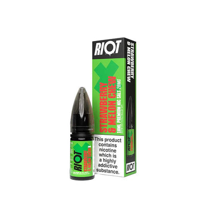 Strawberry & Melon Chew Nic Salt by Riot X – Fruity Vape Juice UK | Trendy Vapes