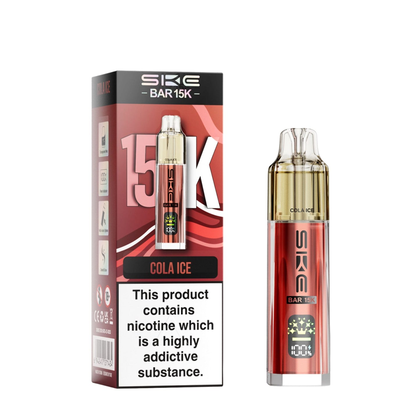 SKE Bar 15k Prefilled Vape Kit – Long-Lasting 15000 Puff Vape UK