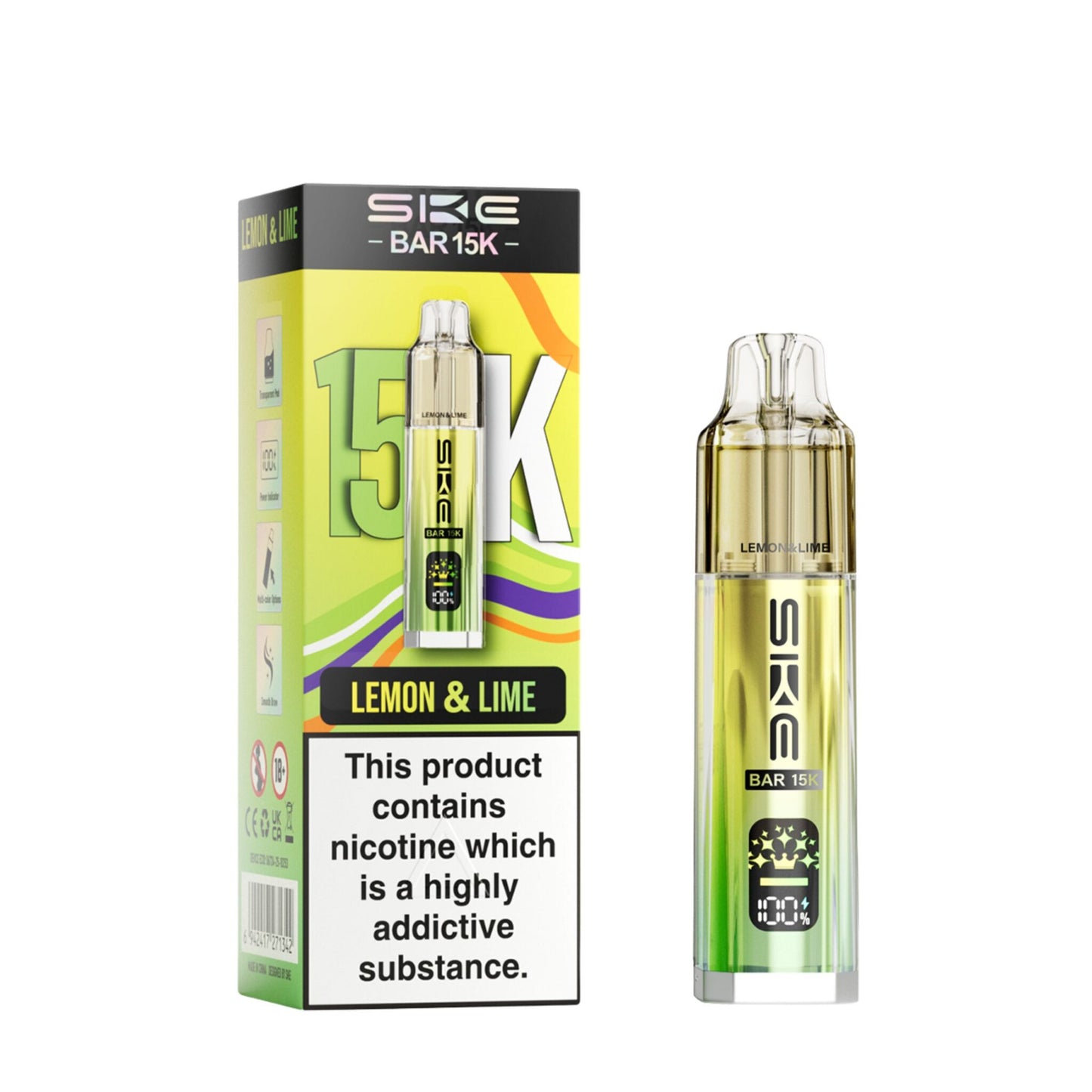 SKE Bar 15k Prefilled Vape Kit – Long-Lasting 15000 Puff Vape UK