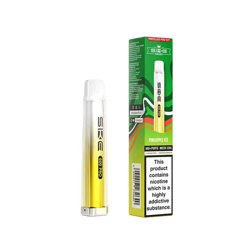 SKE Crystal Pro 600 Prefilled Vape Kit | 600 Puffs & USB-C Rechargeable