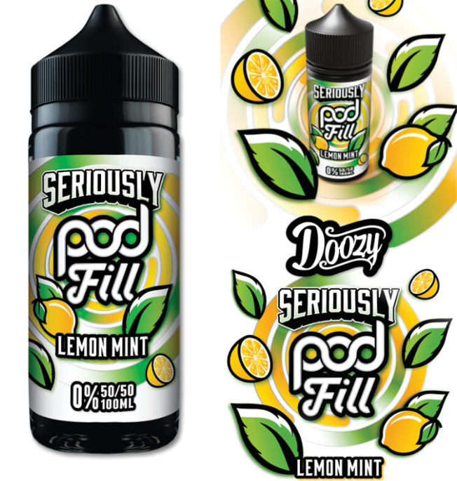 Seriously Pod Fill Lemon Mint E-liquid Shortfill - 100ml