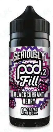 Seriously Pod Fill x2 Blackcurrant Berry 100ml Shortfill - 100ml