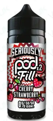 Seriously Pod Fill Cherry Strawberry E-liquid Shortfill - 100ml