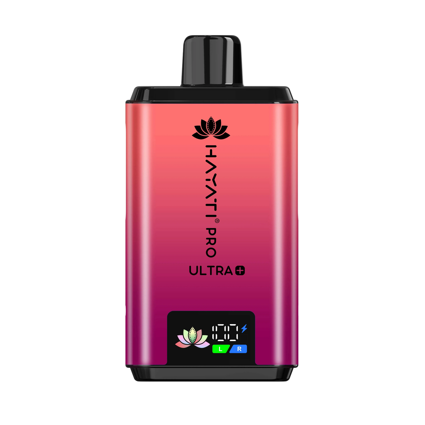 Hayati Pro Ultra 25000 Kit featuring the Straw Guava DragonBerries flavor blend, presented on a clean white monochrome background with a clear cut-out presentation.