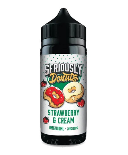 Strawberry & Cream By Seriously Donuts E-Liquid 100ml Shortfill