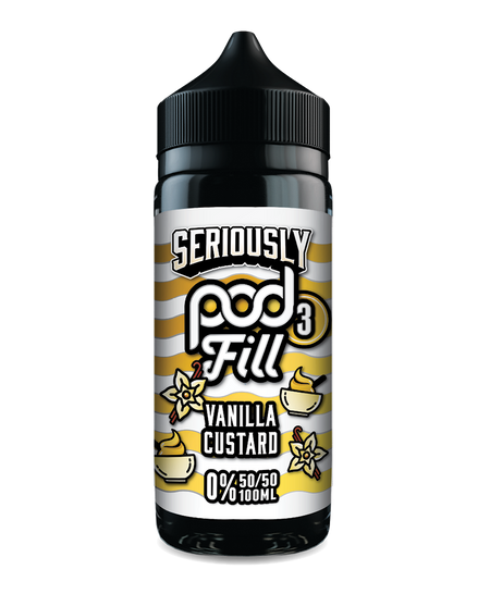 Vanilla Custard By Seriously Pod Fill x3 E-Liquid 100ml Shortfill
