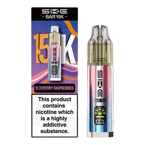 SKE Bar 15K prefilled pod kit in Blueberry Raspberries, 15000 puffs, by SKE Crystal - Trendy Vapes UK
