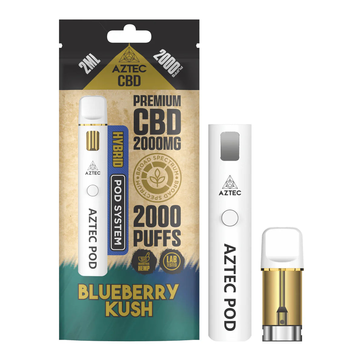 Aztec CBD Pod System 2000mg – High Strength Portable Vape Kit