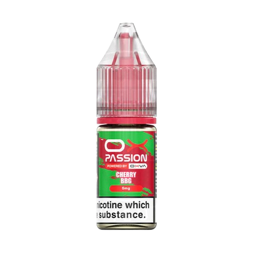 Cherry BBG Nic Salt E-Liquid 10ml bottle by Oxva OX Passion, 5mg, 10mg and 20mg, sold at Trendy Vapes UK