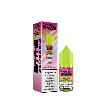 Hubbla Bubbla Nic Salt by Elux Firerose 5000 | Sweet Bubblegum & Fruit Vape | Trendy Vapes UK