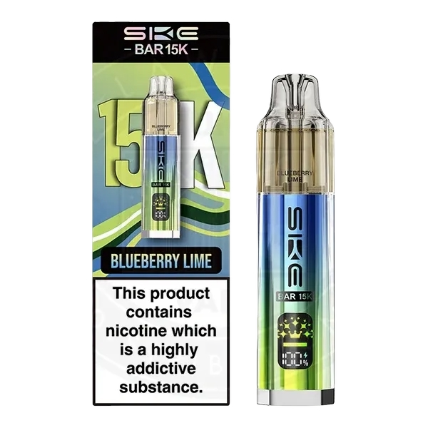 SKE Bar 15K prefilled pod kit in Strawberry Burst, 15000 puffs, by SKE Crystal - Trendy Vapes UK