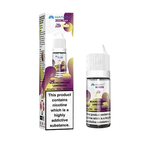 Hayati Pro Max Blackcurrant Lemonade Nic Salts 10ml - fizzy berry vape juice at Trendy Vapes