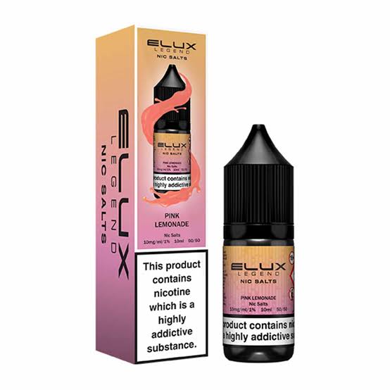 Pink Lemonade Nic Salt E-Liquid 10ml bottle by Elux Legend, 10mg and 20mg, sold at Trendy Vapes UK
