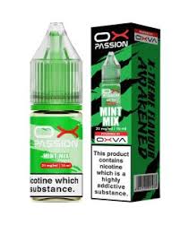 Mint Mix Nic Salt E-Liquid 10ml bottle by Oxva OX Passion, 20mg, sold at Trendy Vapes UK