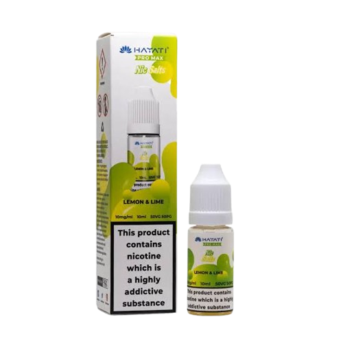 Lemon & Lime Nic Salt E-Liquid 10ml bottle by Hayati Pro Max, 10mg and 20mg, sold at Trendy Vapes UK